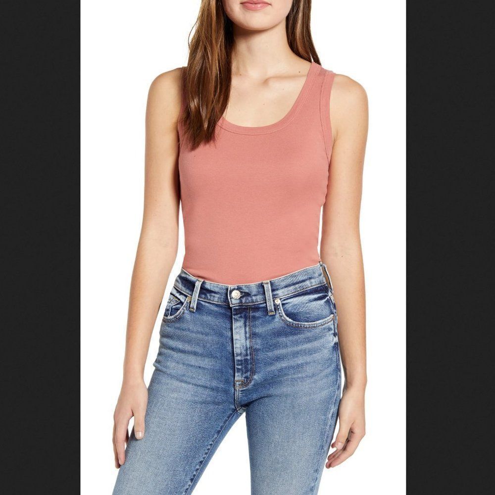 Caslon Pink Cotton Tank Size XXL‎